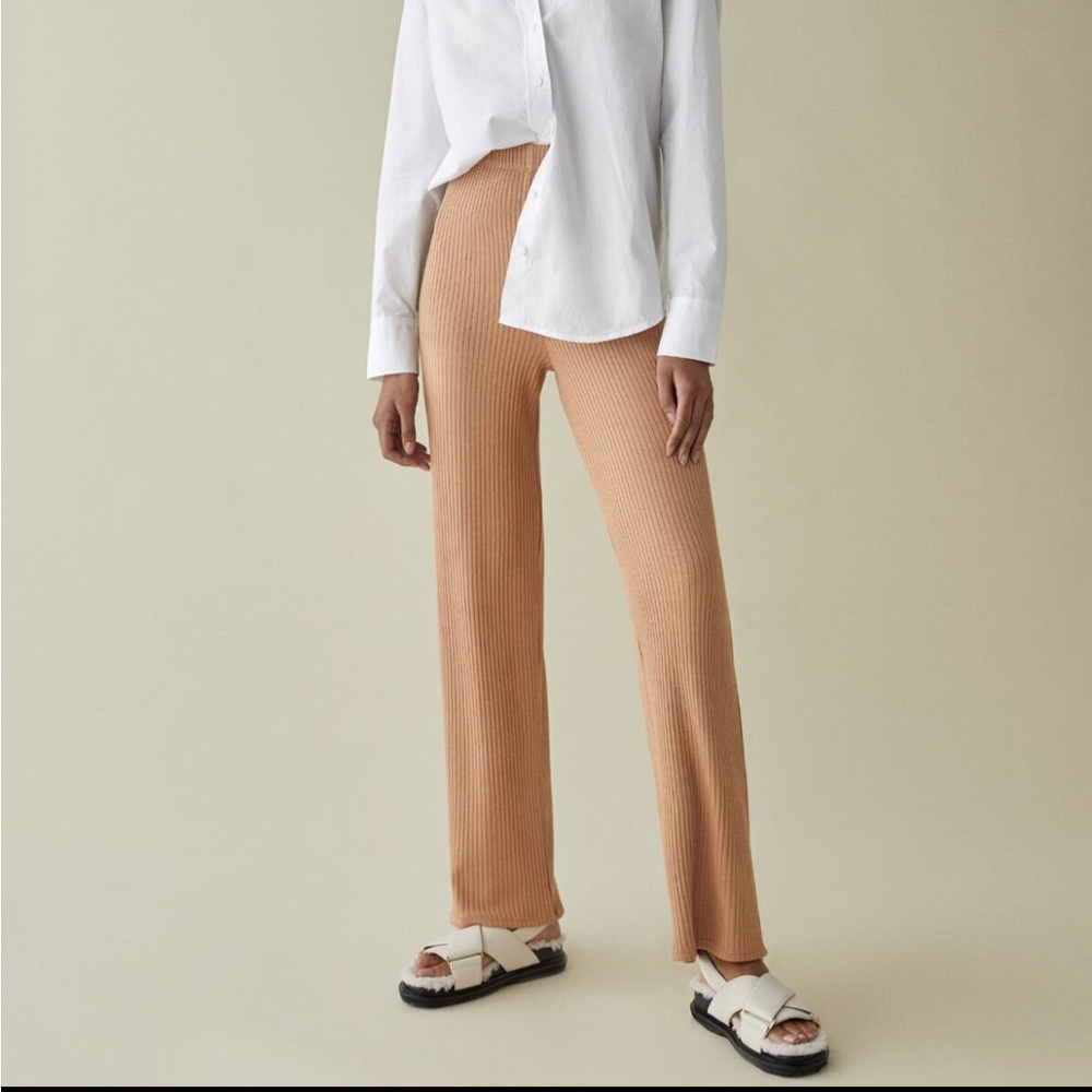 Reformation Whitney Knit Lounge Pant in Buff